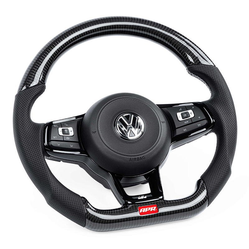 APR碳纤维方向盘-MK7 GOLF R 银色 (不带拨片)    MS100206