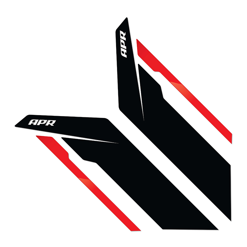 APR叶子板贴- 黑色 APR / 红色条纹      PM100332